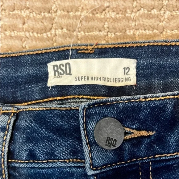 RSQ Dark Blue High Rise Skinny Jeans - Picture 2 of 3